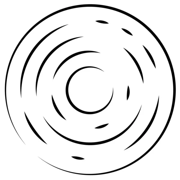 Radiella Strålande Linjer Abstrakt Sprängämne Koncentrisk Virvelvolut Spiralformade Spridningsränder Cirkulära — Stock vektor