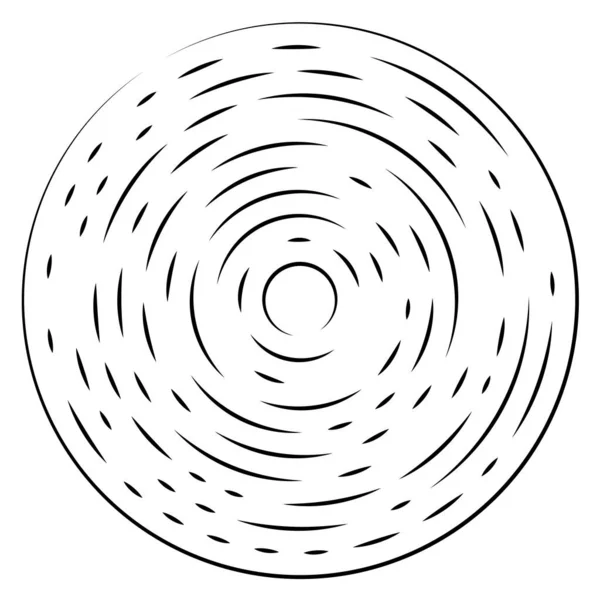 Radiale Stralende Lijnen Abstracte Barsten Element Concentrische Draaikolk Helix Verspreidende — Stockvector