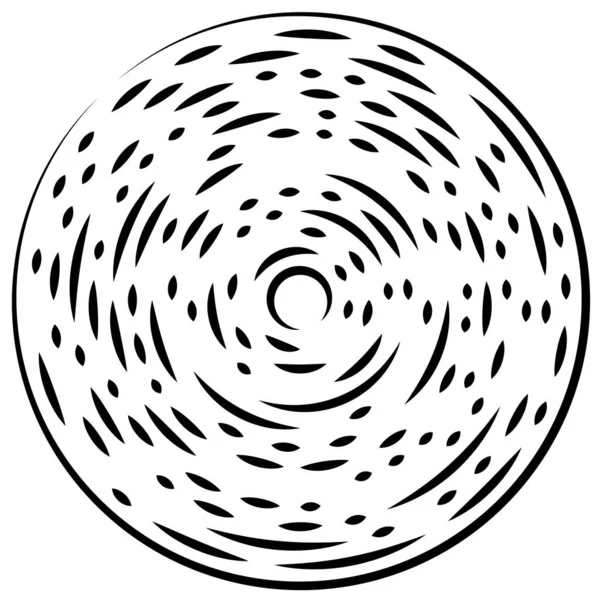 Radiale Stralende Lijnen Abstracte Barsten Element Concentrische Draaikolk Helix Verspreidende — Stockvector