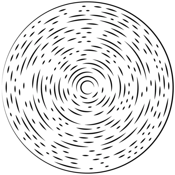 Lignes Radiales Rayonnantes Élément Éclatement Abstrait Volute Tourbillonnante Concentrique Rayures — Image vectorielle