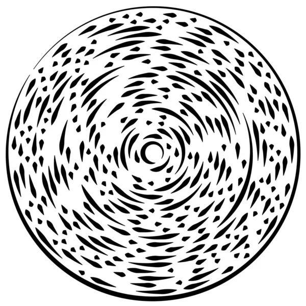 Líneas Radiales Irradiantes Elemento Explosión Abstracta Giro Concéntrico Voluta Hélice — Archivo Imágenes Vectoriales