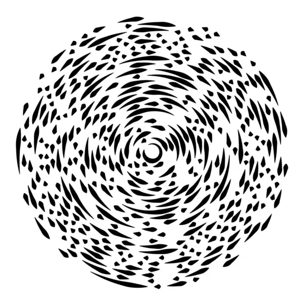 Líneas Radiales Irradiantes Elemento Explosión Abstracta Giro Concéntrico Voluta Hélice — Archivo Imágenes Vectoriales