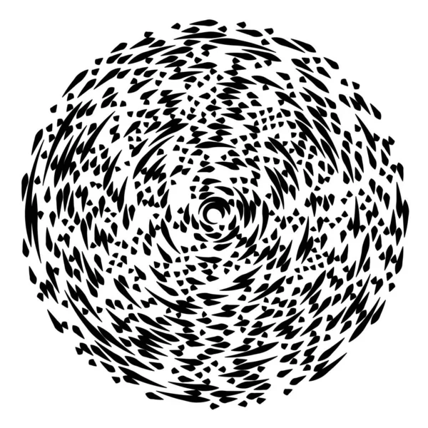 放射線 放射線の抽象的なバースト要素 同心円状の渦巻き状の渦 らせん状の縞模様 円のストリップ 縞の円の形ツイスト スパイラルと回転 ループの概念図 — ストックベクタ