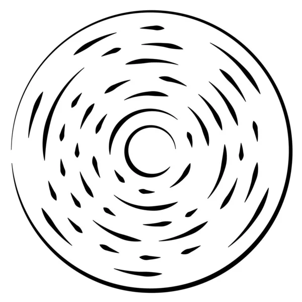 Radiális Sugárzó Vonalak Absztrakt Kitörési Elem Koncentrikus Örvényrög Spirálcsíkok Körkörös — Stock Vector