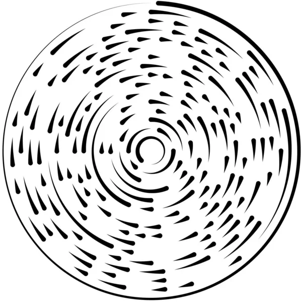 Radiale Stralende Lijnen Abstracte Barsten Element Concentrische Draaikolk Helix Verspreidende — Stockvector