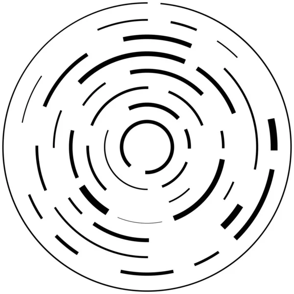 Radiale Stralende Lijnen Abstracte Barsten Element Concentrische Draaikolk Helix Verspreidende — Stockvector