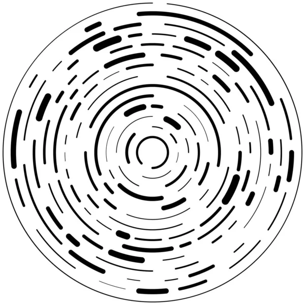 Radiális Sugárzó Vonalak Absztrakt Kitörési Elem Koncentrikus Örvényrög Spirálcsíkok Körkörös — Stock Vector