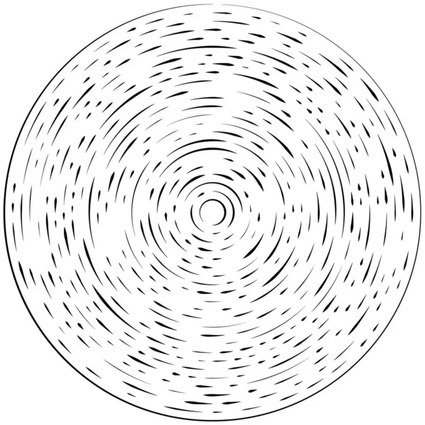 Radiali Linee Radianti Elemento Scoppio Astratto Voluta Vorticosa Concentrica Strisce — Vettoriale Stock