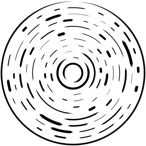 Radiális Sugárzó Vonalak Absztrakt Kitörési Elem Koncentrikus Örvényrög Spirálcsíkok Körkörös — Stock Vector