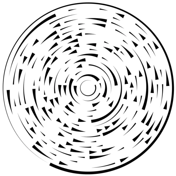 Radiale Strahlende Linien Abstraktes Berstelement Konzentrisch Wirbelnde Volute Helix Die — Stockvektor