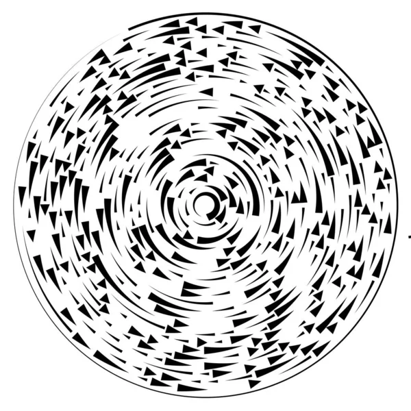 Radiale Strahlende Linien Abstraktes Berstelement Konzentrisch Wirbelnde Volute Helix Die — Stockvektor