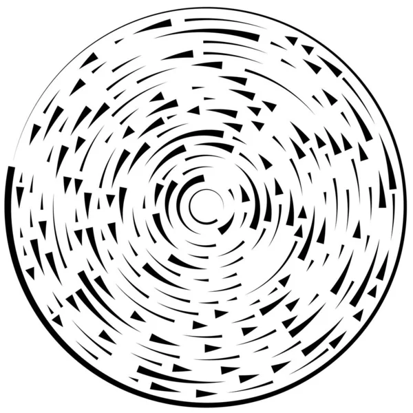 Radiale Stralende Lijnen Abstracte Barsten Element Concentrische Draaikolk Helix Verspreidende — Stockvector