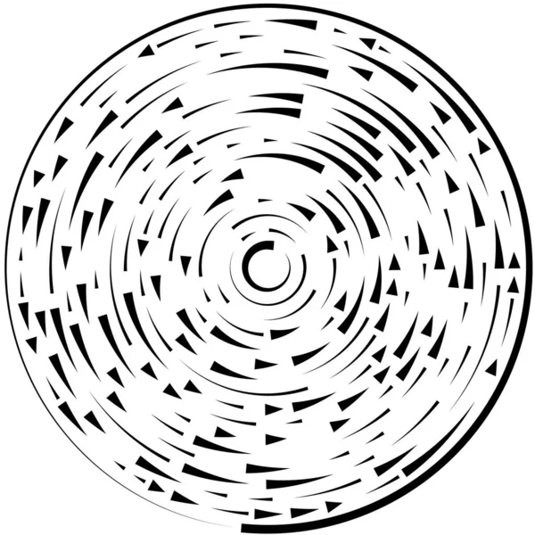 Radiale Stralende Lijnen Abstracte Barsten Element Concentrische Draaikolk Helix Verspreidende — Stockvector