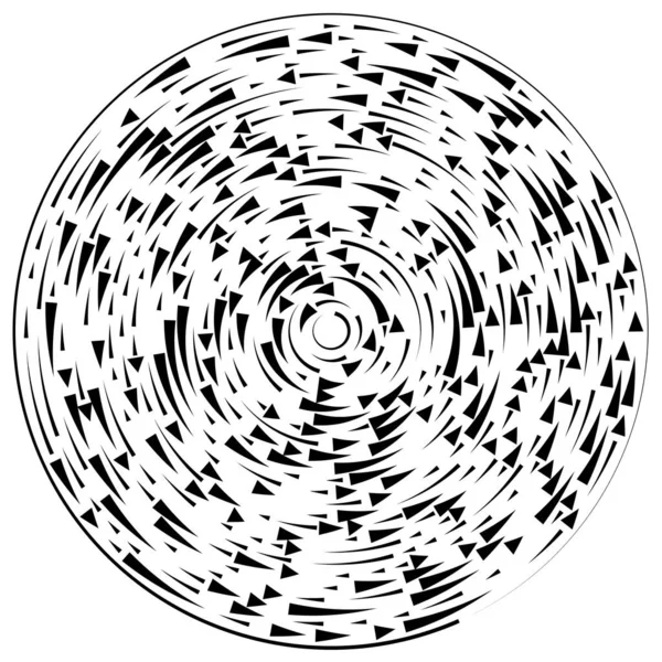Radiali Linee Radianti Elemento Scoppio Astratto Voluta Vorticosa Concentrica Strisce — Vettoriale Stock
