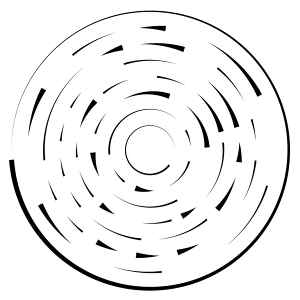 Líneas Radiales Irradiantes Elemento Explosión Abstracta Giro Concéntrico Voluta Hélice — Archivo Imágenes Vectoriales