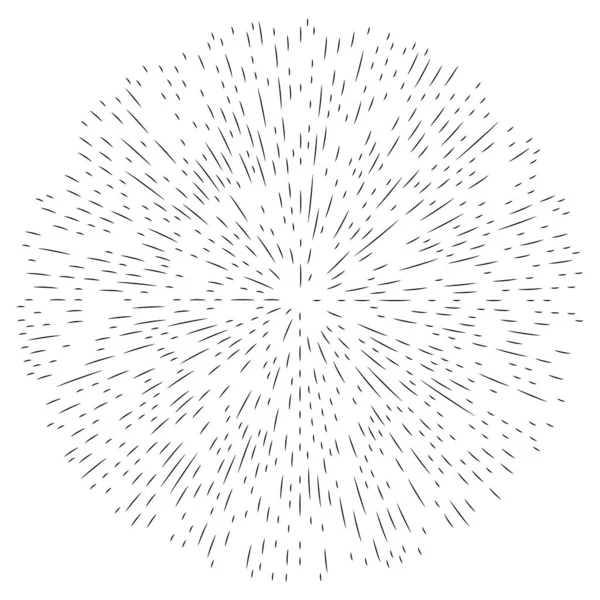 Radiális Sugárzó Vonalak Absztrakt Kitörési Elem Koncentrikus Örvényrög Spirálcsíkok Körkörös — Stock Vector