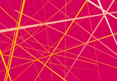 Rastgele eğik, eğik, eğri çizgiler, çizgiler soyut vektör sanatı. Soyut renkli, çok renkli arkaplan, desen ve doku