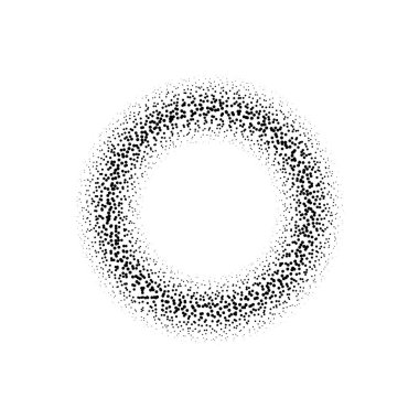 Çember yarım ton, ekran vektör çizimleri. Noktalı, noktalı, benekli vektör çizimi