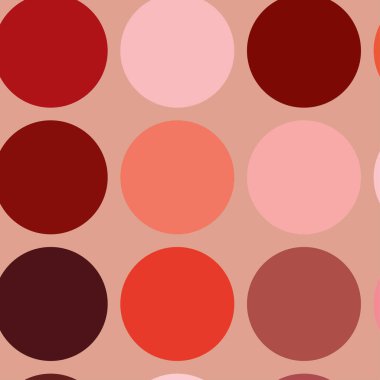 Çemberler, noktalar, noktalar, pürüzsüz bir şekilde tekrarlanabilir renkli desen, arka plan. Benek, benek, benek çizimi. Vektör