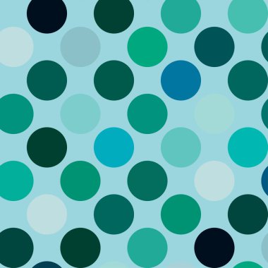 Çemberler, noktalar, noktalar, pürüzsüz bir şekilde tekrarlanabilir renkli desen, arka plan. Benek, benek, benek çizimi. Vektör