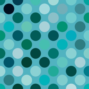 Çemberler, noktalar, noktalar, pürüzsüz bir şekilde tekrarlanabilir renkli desen, arka plan. Benek, benek, benek çizimi. Vektör
