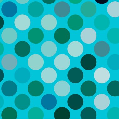 Çemberler, noktalar, noktalar, pürüzsüz bir şekilde tekrarlanabilir renkli desen, arka plan. Benek, benek, benek çizimi. Vektör