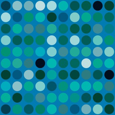 Çemberler, noktalar, noktalar, pürüzsüz bir şekilde tekrarlanabilir renkli desen, arka plan. Benek, benek, benek çizimi. Vektör
