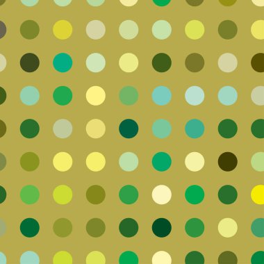 Çemberler, noktalar, noktalar, pürüzsüz bir şekilde tekrarlanabilir renkli desen, arka plan. Benek, benek, benek çizimi. Vektör