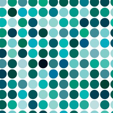 Çemberler, noktalar, noktalar, pürüzsüz bir şekilde tekrarlanabilir renkli desen, arka plan. Benek, benek, benek çizimi. Vektör