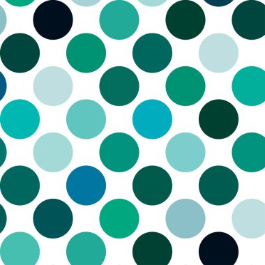 Çemberler, noktalar, noktalar, pürüzsüz bir şekilde tekrarlanabilir renkli desen, arka plan. Benek, benek, benek çizimi. Vektör