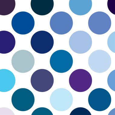 Çemberler, noktalar, noktalar, pürüzsüz bir şekilde tekrarlanabilir renkli desen, arka plan. Benek, benek, benek çizimi. Vektör