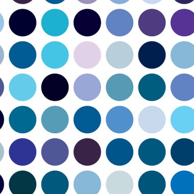 Çemberler, noktalar, noktalar, pürüzsüz bir şekilde tekrarlanabilir renkli desen, arka plan. Benek, benek, benek çizimi. Vektör