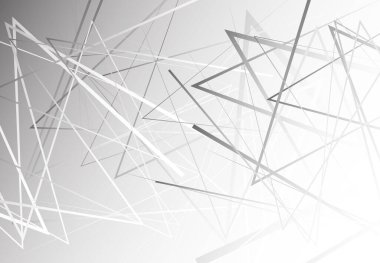 Soyut kesişme, zig-zag; çapraz çizgiler, ışığı şeritler, gri, siyah ve beyaz, gri tonlama arkaplan; desen ve doku. Kenarlı, açısal çizgiler soyut vektör sanatı