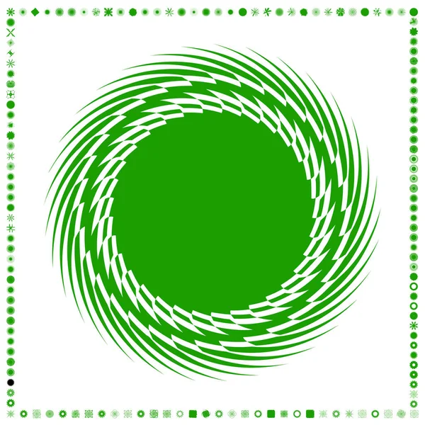 Formes Art Génératif Géométriques Organiques Angulaires Vertes Illustration Vectorielle Abstraite — Image vectorielle