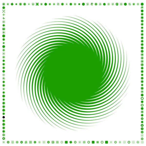 Verde Formas Arte Generativo Geométrico Orgánico Angular Ilustración Vectorial Abstracta — Archivo Imágenes Vectoriales