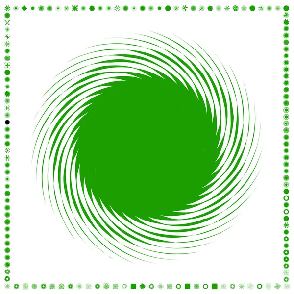 Verde Formas Arte Generativo Geométrico Orgánico Angular Ilustración Vectorial Abstracta — Vector de stock