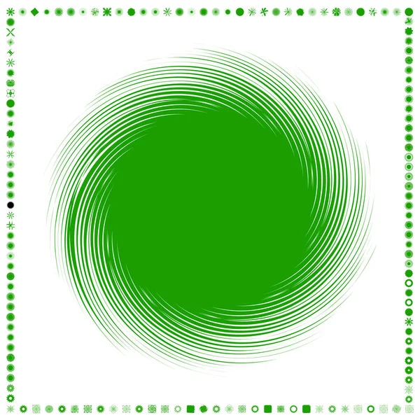 Groene Organisch Hoekige Geometrische Generatieve Kunstvormen Abstracte Vectorillustratie — Stockvector