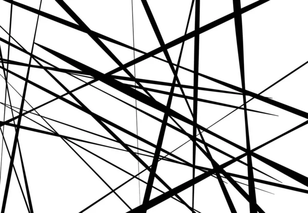 Willekeurige Schuine Schuine Lijnen Strepen Abstracte Vectorkunst Abstract Zwart Wit — Stockvector