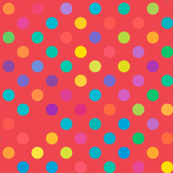 Circles Dots Polka Dots Seamlessly Repeatable Colourful Pattern Background Speckle — Stock Vector