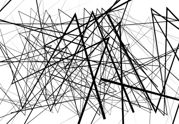 エッジ 角線抽象ベクトルアート 要約ジグザグ 十字線 波状交差線 ストリップ黒と白 モノクロームの背景 パターンとテクスチャ — ストックベクタ