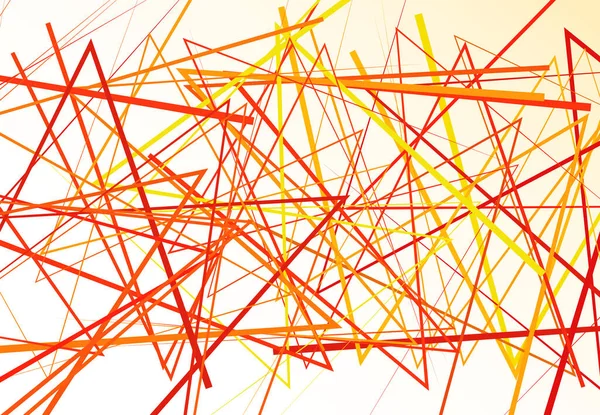 エッジ 角線抽象ベクトルアート 要約ジグザグ 十字線 波状の交差線 ストライプオレンジ 黄色のカラフルな背景 パターンとテクスチャ — ストックベクタ