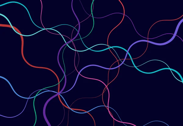 Squiggly, squiggle wavy, waving random lines abstract background, texture, pattern and backdrop. Curvy and curved lines, stripes abstract vector art.Flicker strips, streaks linear, lineal illustration — Stock Illustration Squiggly Squiggle Wavy Waving Random Lines Abstract Background Texture Pattern Stock Vector