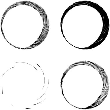 Dairesel sarmal, girdap, dönme tasarım elementi. Eş merkezli, radyal ve yayılan çizgiler dönüş, girdap ve eğri büğrü