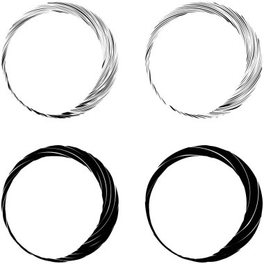 Dairesel sarmal, girdap, dönme tasarım elementi. Eş merkezli, radyal ve yayılan çizgiler dönüş, girdap ve eğri büğrü