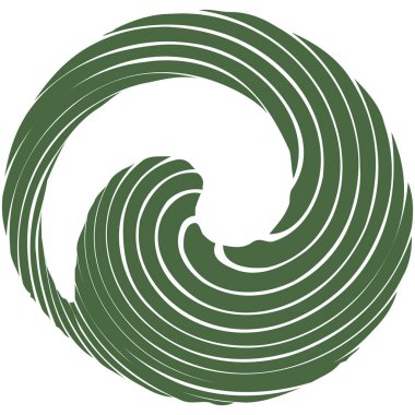 Dairesel sarmal, girdap, dönme tasarım elementi. Eş merkezli, radyal ve yayılan çizgiler dönüş, girdap ve eğri büğrü