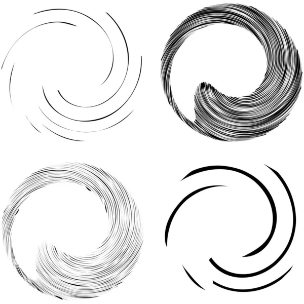 Espiral Circular Remolino Elemento Diseño Giro Explosión Concéntrica Radial Irradiante — Vector de stock