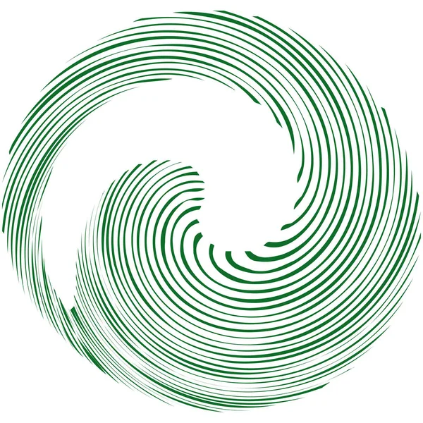 Dairesel sarmal, girdap, dönme tasarım elementi. Eş merkezli, radyal ve yayılan çizgiler dönüş, girdap ve eğri büğrü