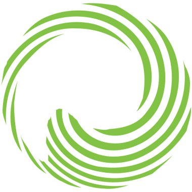 Dairesel sarmal, girdap, dönme tasarım elementi. Eş merkezli, radyal ve yayılan çizgiler dönüş, girdap ve eğri büğrü