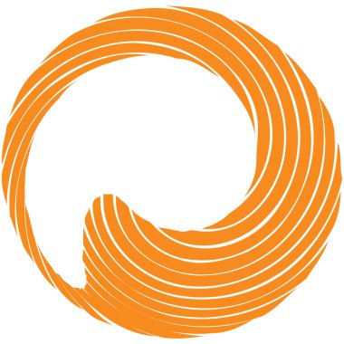 Dairesel sarmal, girdap, dönme tasarım elementi. Eş merkezli, radyal ve yayılan çizgiler dönüş, girdap ve eğri büğrü