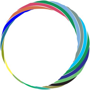 Dairesel sarmal, girdap, dönme tasarım elementi. Eş merkezli, radyal ve yayılan çizgiler dönüş, girdap ve eğri büğrü